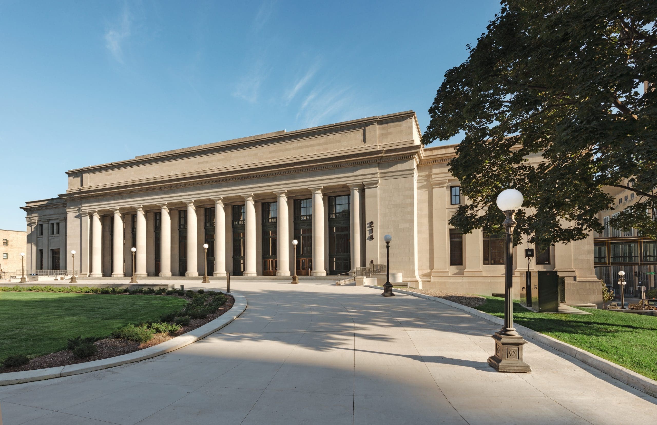 Union Depot exterior with its colonnade